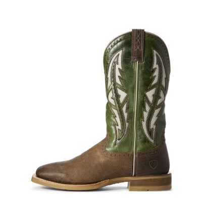 Ariat Cowhand VentTEK Kahverengi / Yeşil Western Csizma Erkek (27825-893)